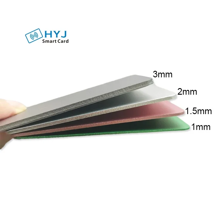 DIY 선물 레이저 각인 및 실크스크린 인쇄용 1mm 양극 산화 알루미늄 판 두꺼운 금속 수하물 태그 빈 금속 카드