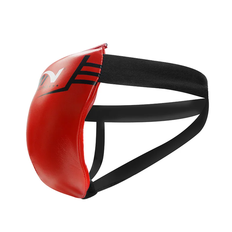 Sanda Crotch Guard for Men Leather and PU Abdominal Protector Shell Mouth Guard for Taekwondo