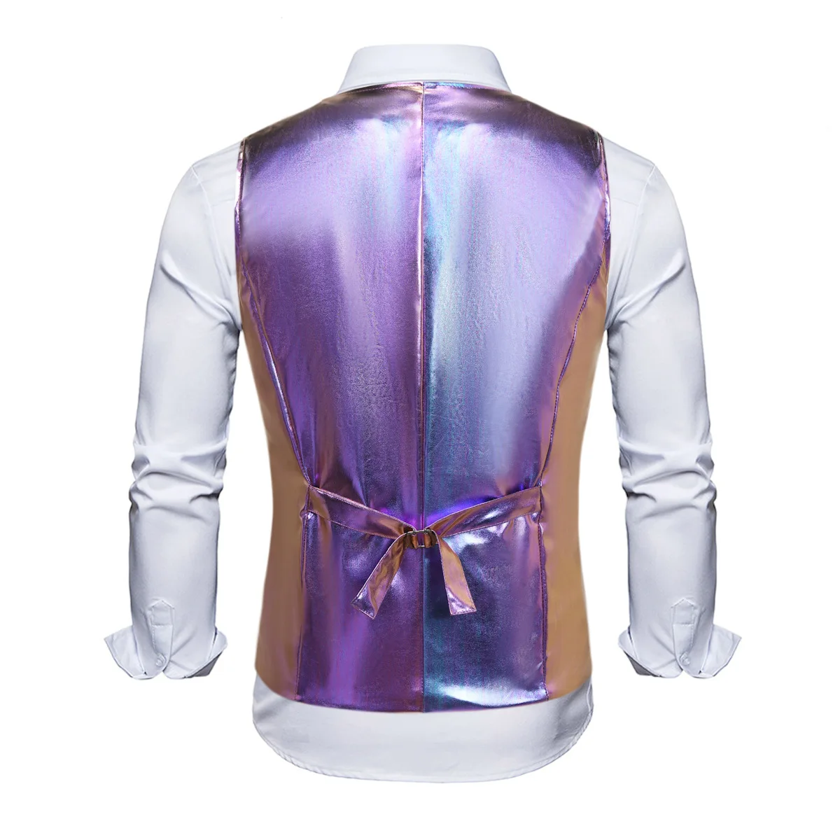 Men's Suit Vest 2023 New Purple Red Gold Single Breasted V-neck Prom Party Waistcoat Fashion Costume Homme Male Slim Jacket Vest