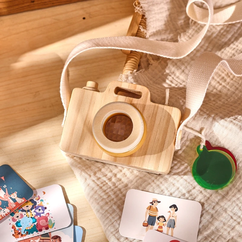 Baby Fashion Kaleidoscope Toys Wooden Colorful Camera Children Wooden Kids Montessori Toy Learning Early Educational Game Gifts children toys,kaleidoscope toy
