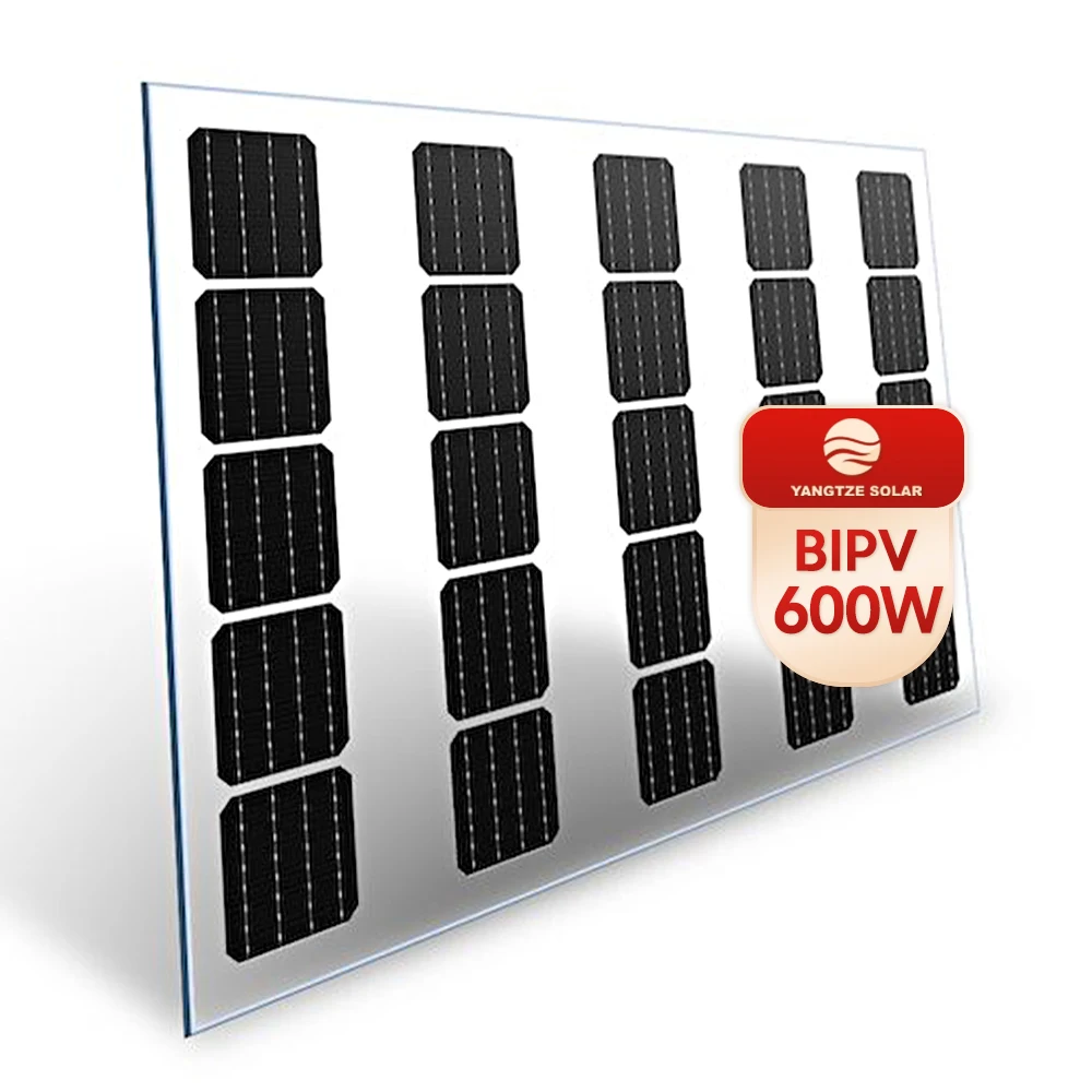 

600 Вт высококачественные монофотогальванические сигареты bipv прозрачные аморфные кремниевые двойные стеклянные солнечные панели 66 Вт