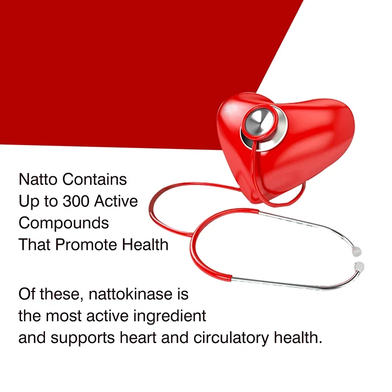 Nattokinase Supplement Nattokinase Cleans Blood Vessels Improves Blood Circulation Supports Heart Health