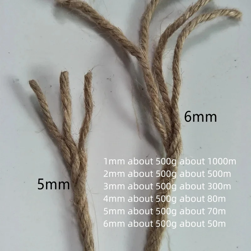 Jute Rope 1-6mm Diameter