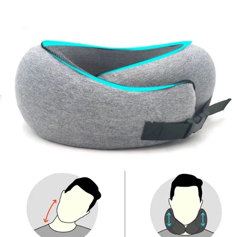 Neck Pillow Airplane Travel Portable U Type with Storage Bag
