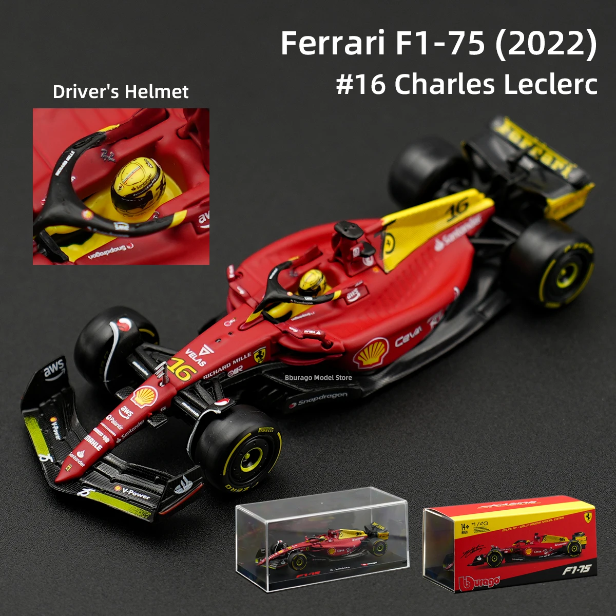 Bburago 1:43 ferrari F1-75 f1 פורמולה מירוץ מכונית סטטית למות יצוק מכוניות מכוניות