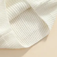 EWODOS Baby Thick Sweater Solid Color O-neck White Tops Loose Fit Long Sleeve Knitted Pullover for Infant Autumn Winter Clothing 5