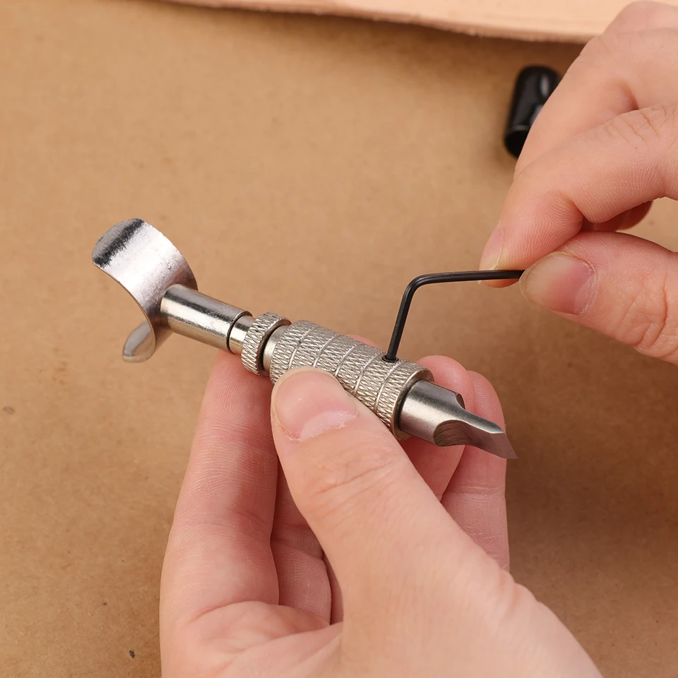 KRABALL Leather Stamping Kit Stainless Steel Leather Carving Tools Rubber Hammer Working Saddle Making for Craft