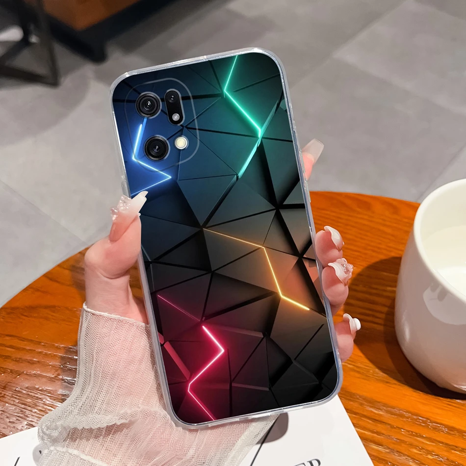 New Design Soft Clear Slim TPU Silicone Anti-Drop Phone Case for Oppo Find X5 Pro Lite
