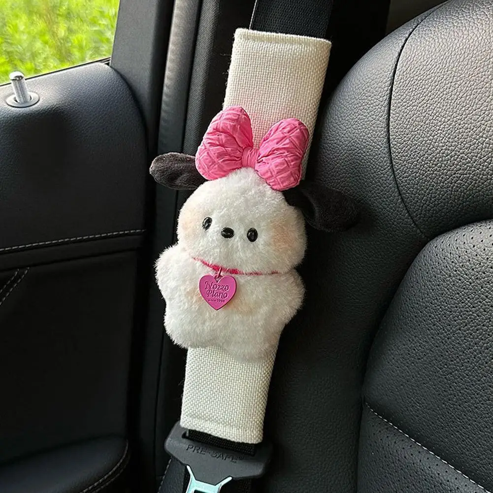 Cute Car Seat Belt Cover Pochacco Kawaii Puppy Auto Seat Belt Spalla Pad Decorazione Protezione Coppia Accessori Interni Auto
