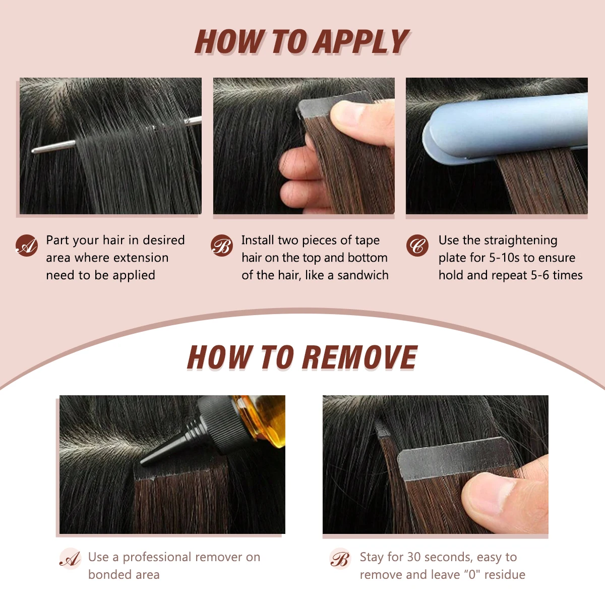 Blonde 613# 100% Remy Human Hair Tape in Extensions Straight