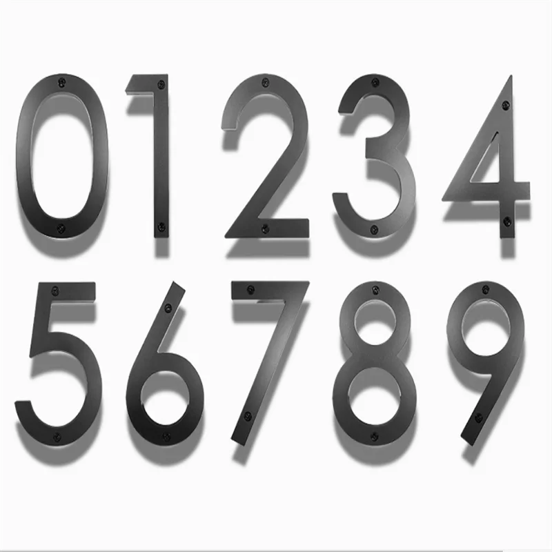 Description Picture 5 of itemModern Floating House Numbers 3D Creative Personality Digital House Number Sign Door Identification Plate 6 " black 0-9
