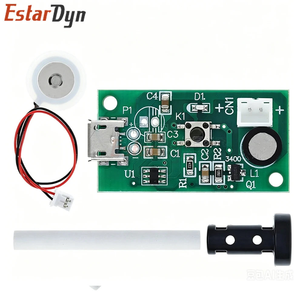 5V 초음파 미스트 메이커 DIY 키트 Type-C 108kHz 가습기용 분무기 모듈 식물 테라리움 DIY