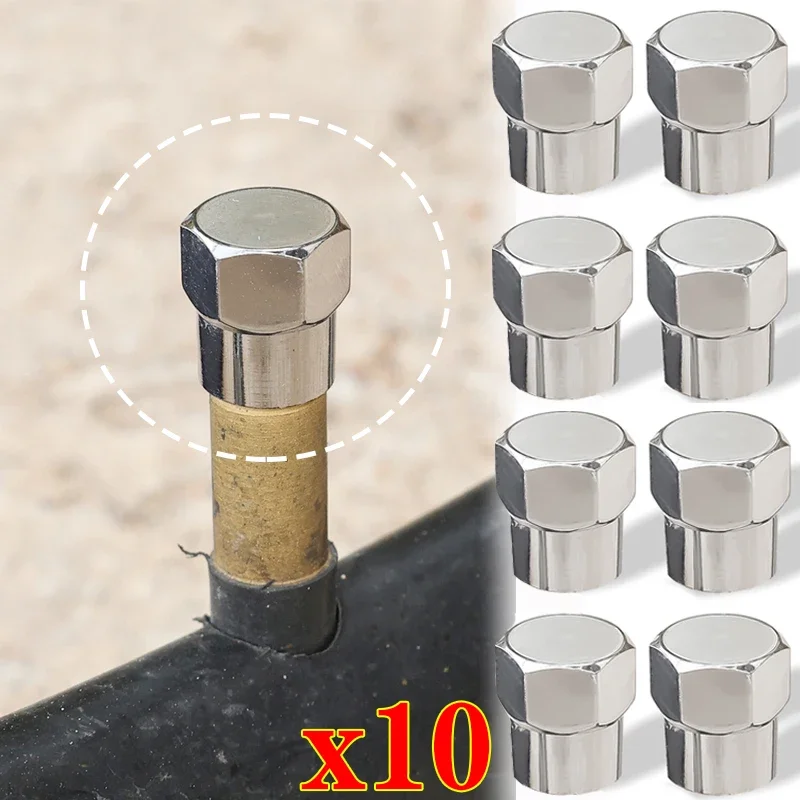 4 tappi per valvole pneumatici con anello in gomma, coperture