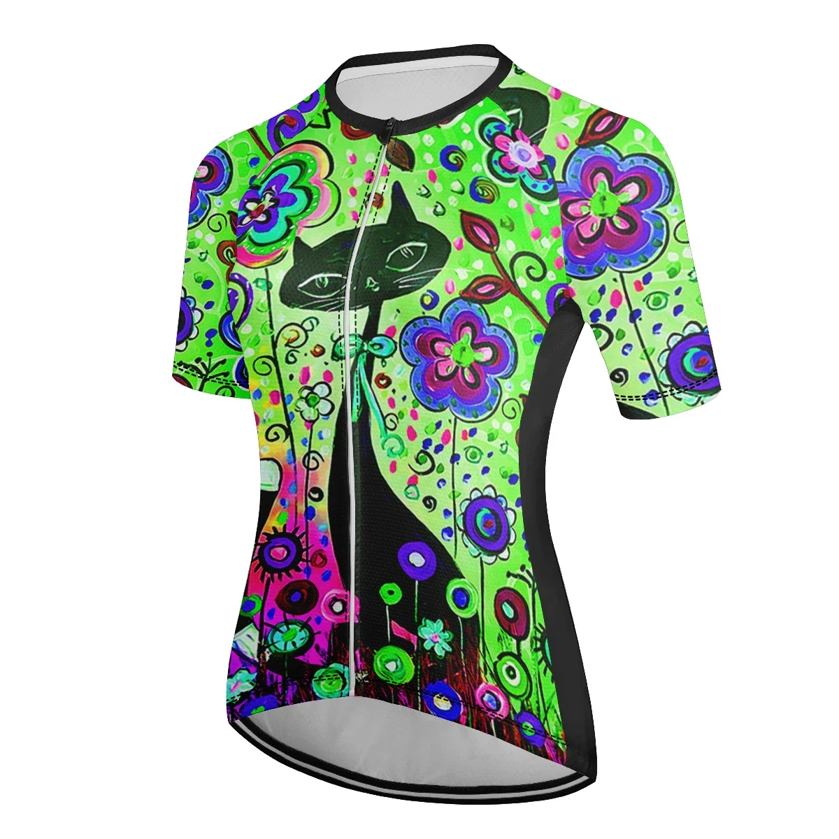 Women's Cycling Clothing Cute color cat Short Sleeve Mountain Bike MTB Road Bike Clothing 3