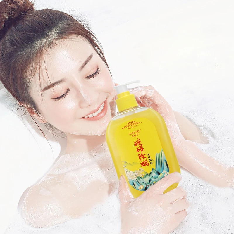 Sulfur Liquid Mite Removal Soap Cleaner Bar Soap Acne Treatment Reduce Oil Keeps Pores Cleaner Hand Soap Foam Soap Sulfur Soap