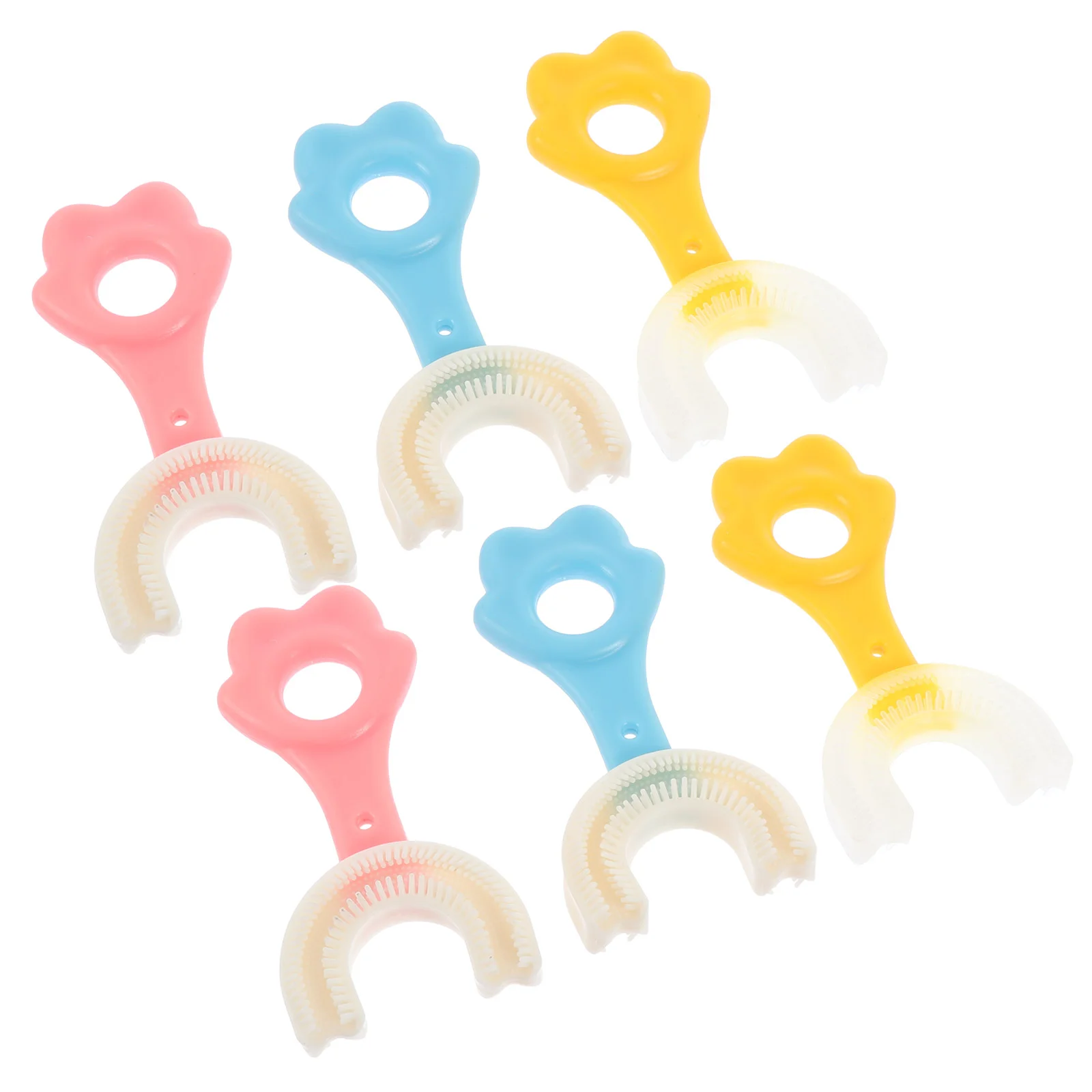 

6 шт., Детские зубные щётки U-образной формы