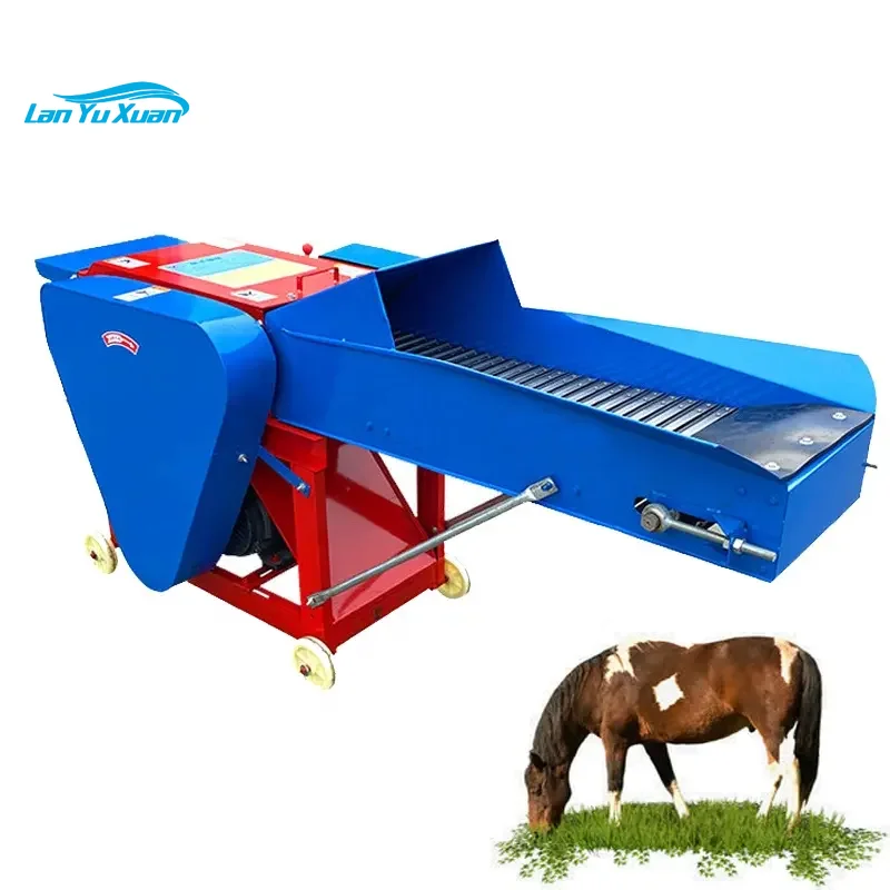 

Farm Use Home Use Factory Direct Sale Dry And Wet Silage Hay Grass Straw Mini Chaff Cutter Automatic Machine With Ground Wheel