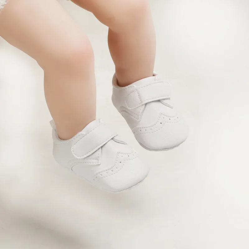 Baby Baptism Shoes Boy Vintage Leather First Bed Crib Shoes For Toddlers Babies 0 To 3 Months Christening Newborn First Walkers