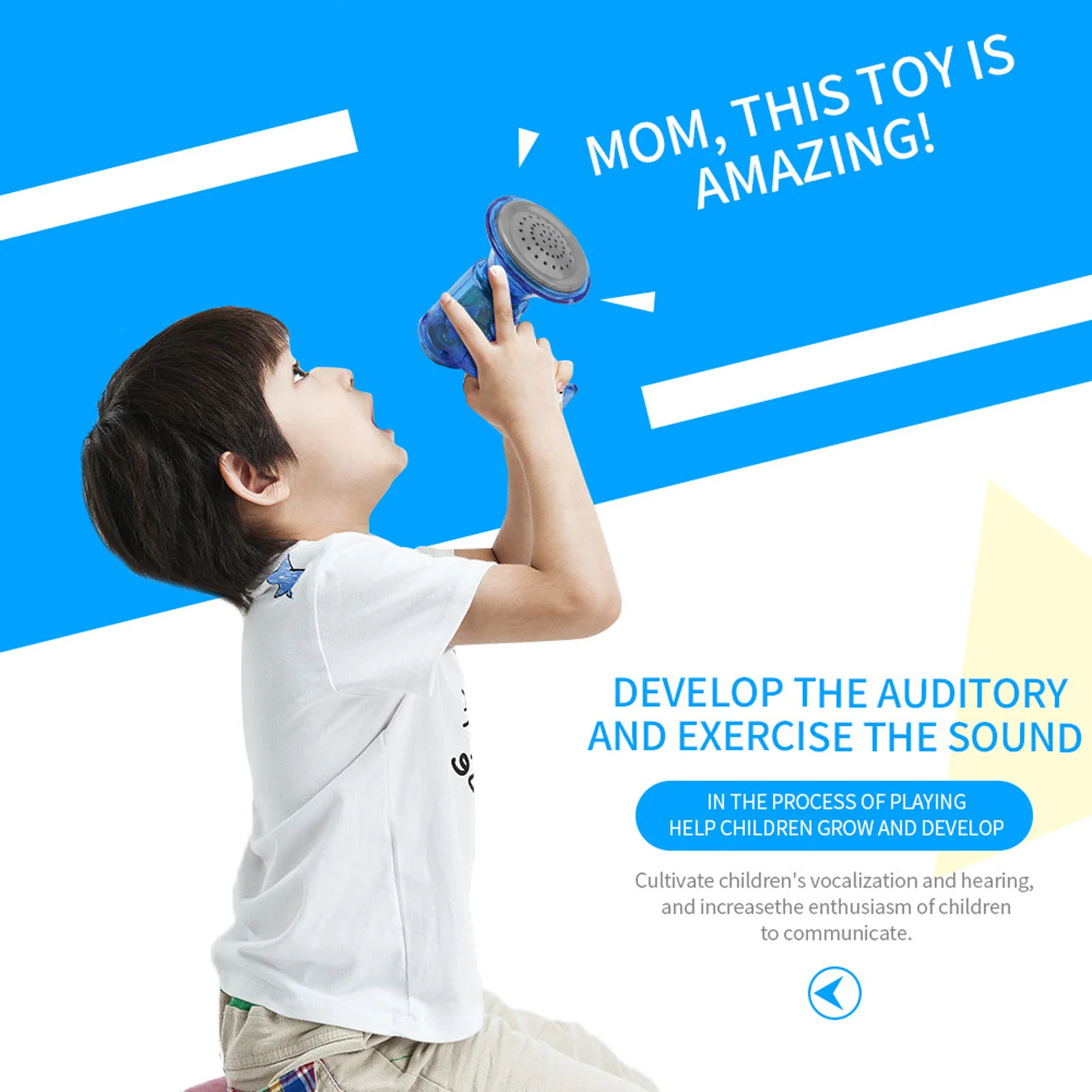 HOT SALE Funny Multi Voice Changer Amplifier 3 Different Voices Fun Toy Speaker Kids Educational Toys For Children Girl Gift 4