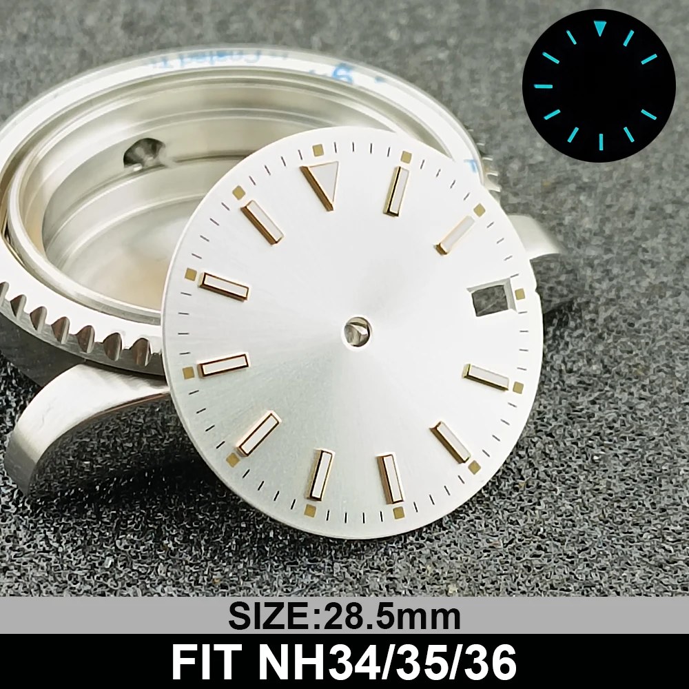 Watch Dial Accessories Watch Face Accessories 28.5MM Diameter Single Calendar Sterile Watch Dial Modified Dials for NH35/NH36 Movement Accessories Watch Parts For Wristwatch