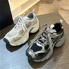 Luxury Designer Chunky Heel Platform Sneakers Mixed Color Unisex Shoes All Match Increasing Runway Casual Trainers Cool Boy New 3