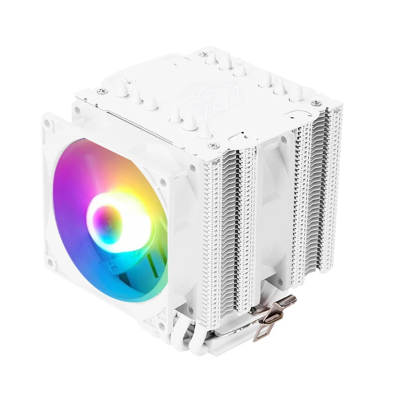 Todo o Refrigerador Branco da Cpu com Heatpipes Suportam 1700 1200 115x Am4 Eficiente 4pin Pwm Argb Ventilador Silencioso Radiador Z135 - Imagem 2