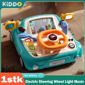 Baby Car Toy Light Musical Steering Wheel Toy Interactive Simulation Drving Toys Car Seat Sensory Toy Develops Fine Motor Skills 1
