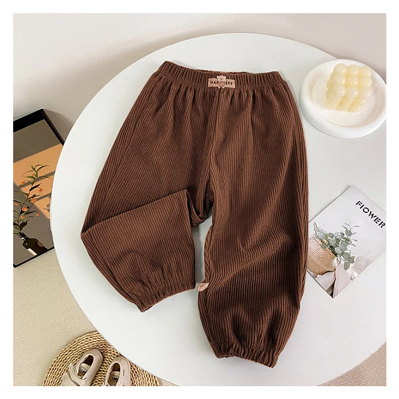 جديد ربيع الخريف الاطفال Sweatpants الصغار الصلبة فضفاضة تناسب العصرية بنين بنات السراويل الترنك 1-6Y الأطفال السراويل الصبي الملابس