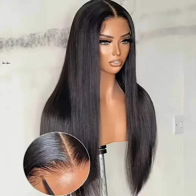 200 Density Bone Straight Lace Front Echthaarperücken 13x6 HD Lace Echthaarperücke für Damen, Echthaarperücken – Detail 4