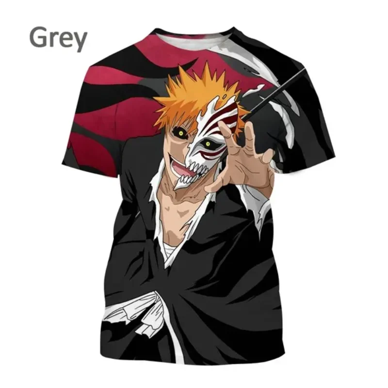 

Japanese Anime BLEACH 3D Print T-shirt Fashion Men Clothing Ichigo Kurosaki Graphic T Shirts Hip Hop Harajuku Street Unisex Tops