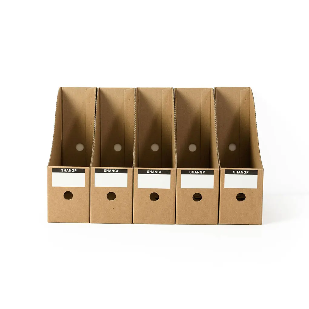 5 Pieces Documents Storage Box Office Books Rack Multifunctional