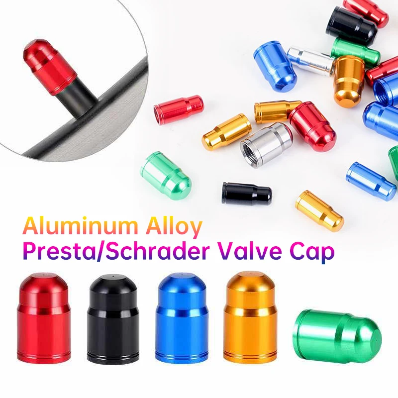 10-Pack Aluminum Alloy Leakproof Bicycle Tire Valve Caps