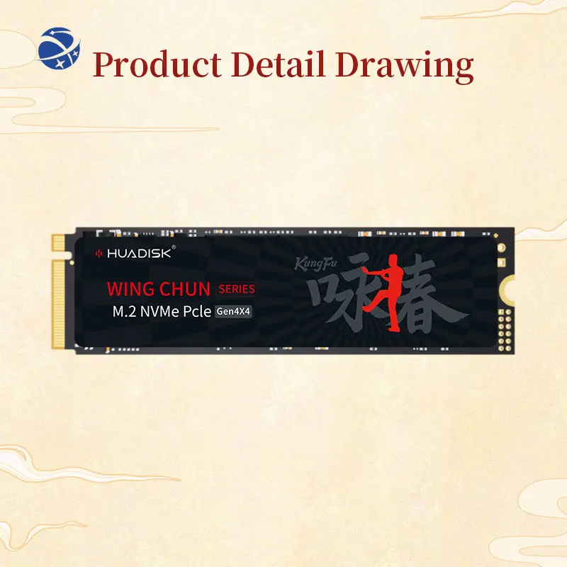 Yun Yi HUADISK ƮϿ  ϵ ̺, M2 NVMe PCIE4 SSD, 1TB, 2TB