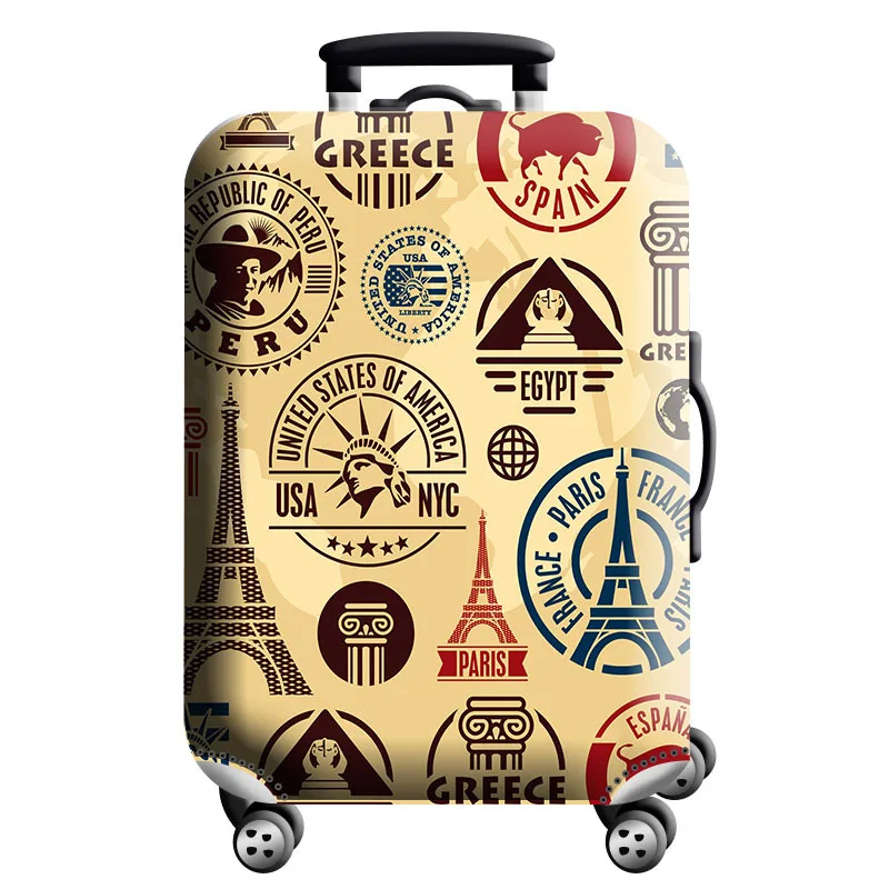 thumbnail image 1 of Funda protectora de equipaje con diseño de mapa del mundo, elástica y gruesa, con cremallera, para maletas de 18 a 32 pulgadas, fundas para carrito, accesorios de viaje, 1 of 5