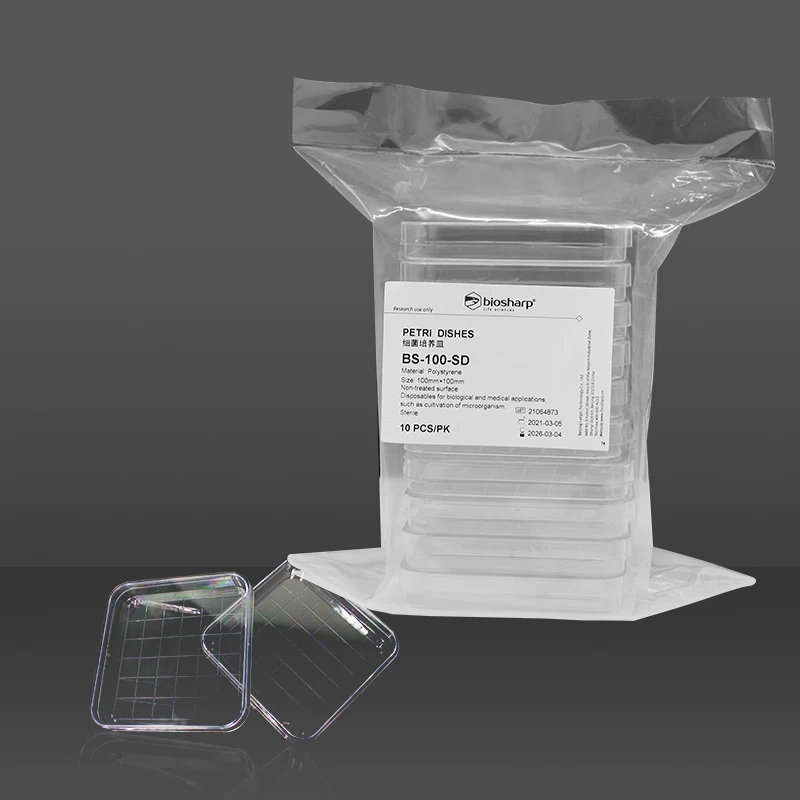 

10Pcs biosharp 100mm plastic petri SQUARE dish, Model: BS-100-SD, Disposable culture dish