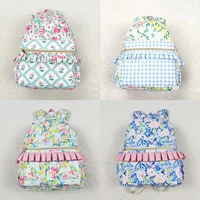 Wholesale Baby Girl Backpack Floral Ruffle Daypack Toddler Children Outdoor Portable Kids Flower Boutique School Bag 1