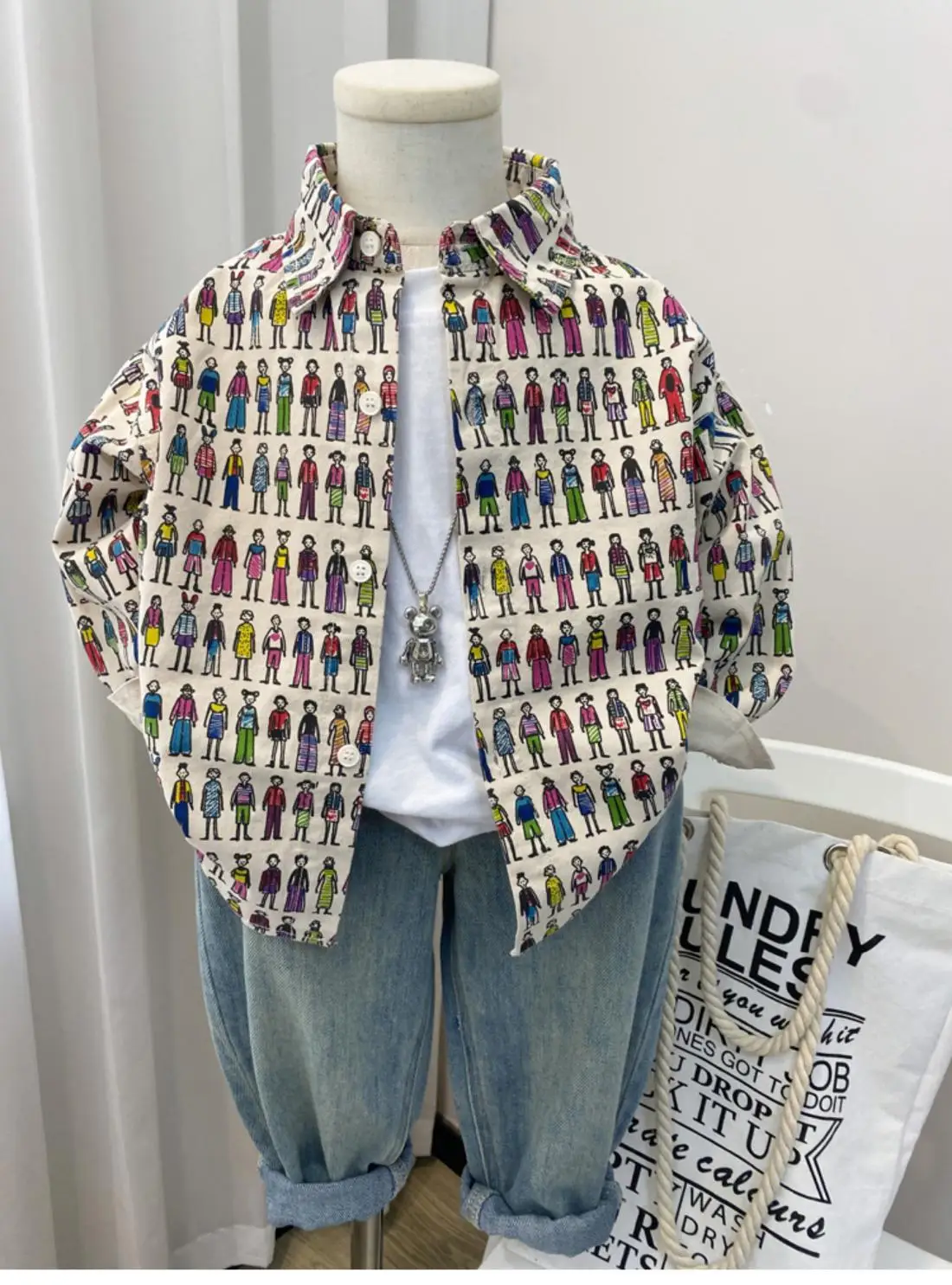 Spring and Autumn Children's Shirt Coat Korean Edition Boys' Polo Top Baby Long sleeved Shirt