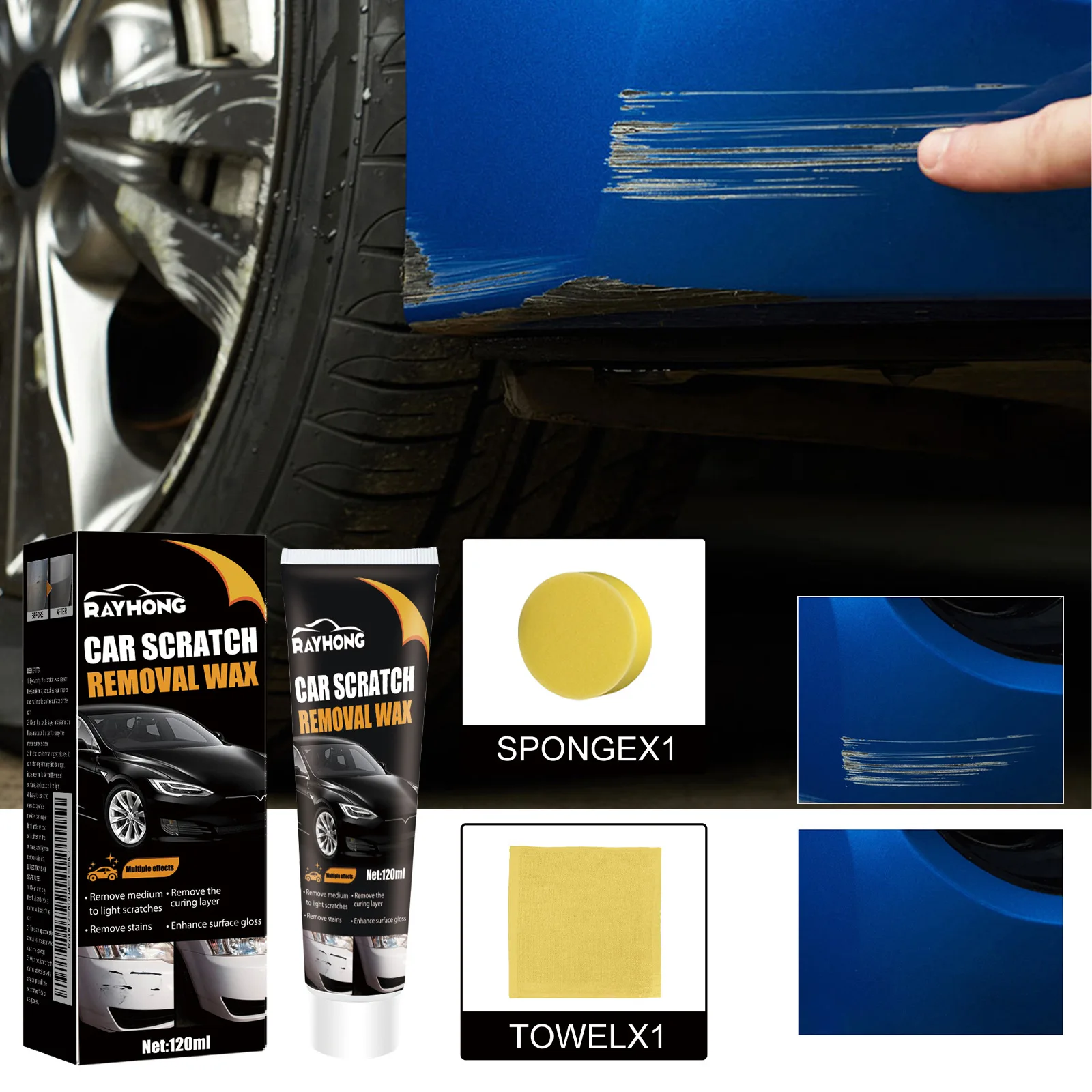 Nano Car Scratch Remover Paste: Deep Repair & Paint Restorer, Waterproof UV Shield, No Polishing Required, Safe for All Colors