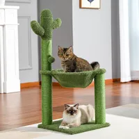 Cactus Cat Tree with Hammock Scrapers Tower 5