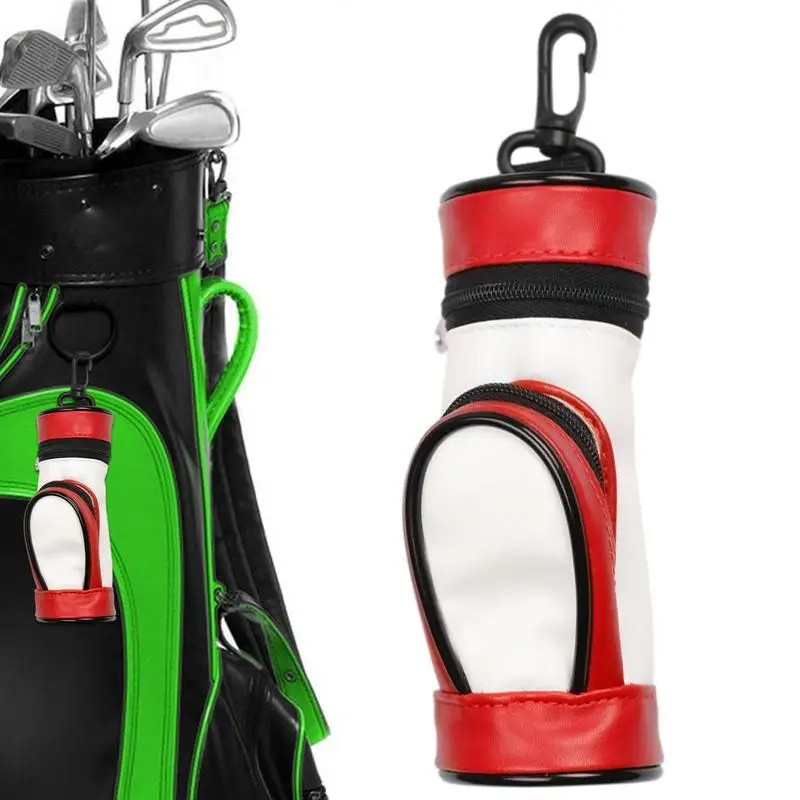 Golf Ball Pouch Portable Golf Ball Storage Bag For 3 Golf Balls