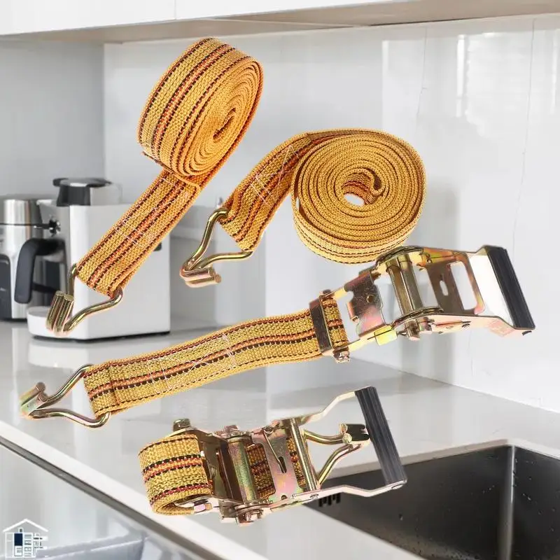 YY30 헤비듀티 래칫 타이 다운 스트랩 2/3/4/6미터 길이 이중 후크 래싱 벨트 트럭 화물 고정 운송용