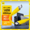 AOHI 140W PD 3.1 USB C to USB C Fast-charging Silky Cable 3.3ft
