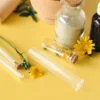 4 Pcs Hydroponic Test Tube Vase Tubes for Plants Hinged Bud Gold Wall Decor Flower Terrarium Convenient Glass Vases Flowers 6