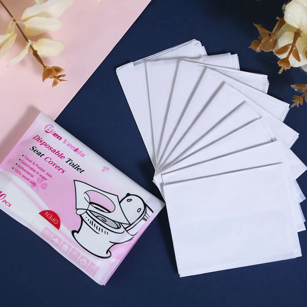 250pcs Disposable Toilet Seat Cover Water Soluble Paper Portable Toilet