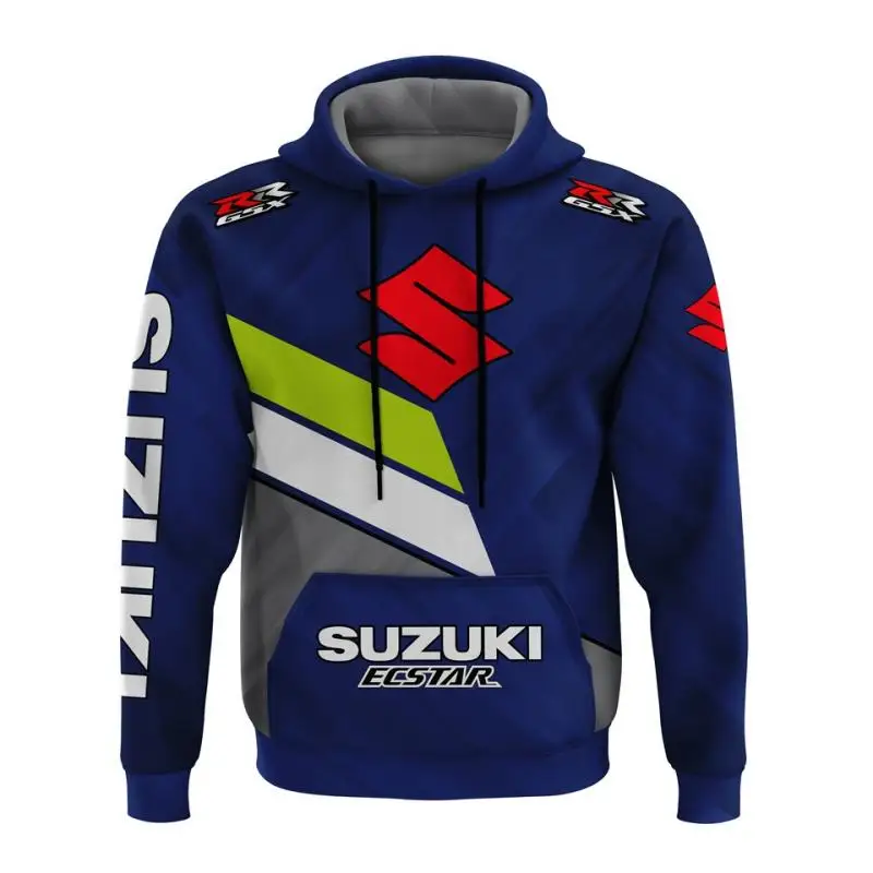 New men's Suzuki fall/winter hooded sweatshirt for sports, racing and motorcycle outdoor men's clothing