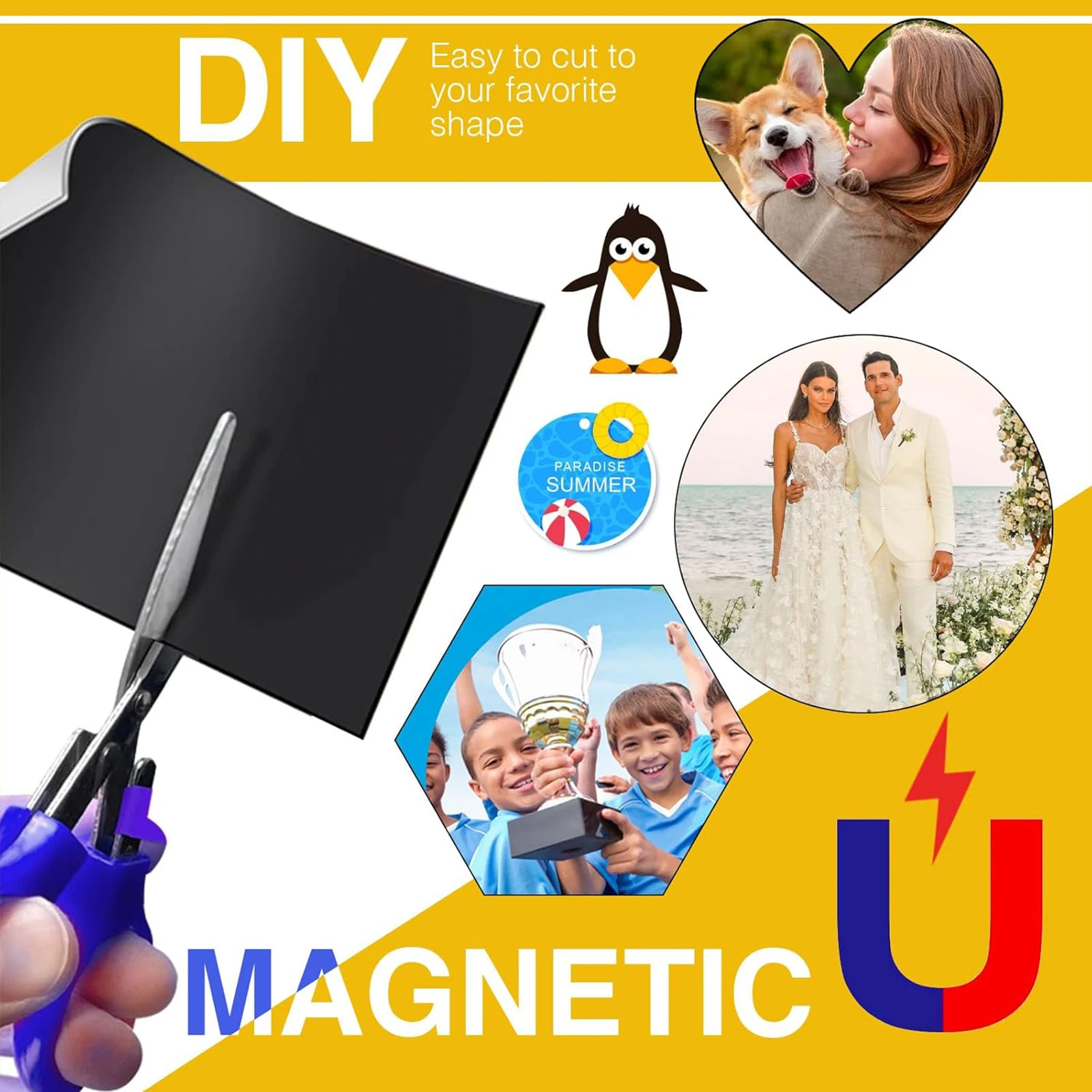 인쇄 가능한 자석 용지 3.5x5 10매 무광택 16mil 잉크젯 프린터용, DIY 사진 냉장고용 구부릴 수 있는 자석