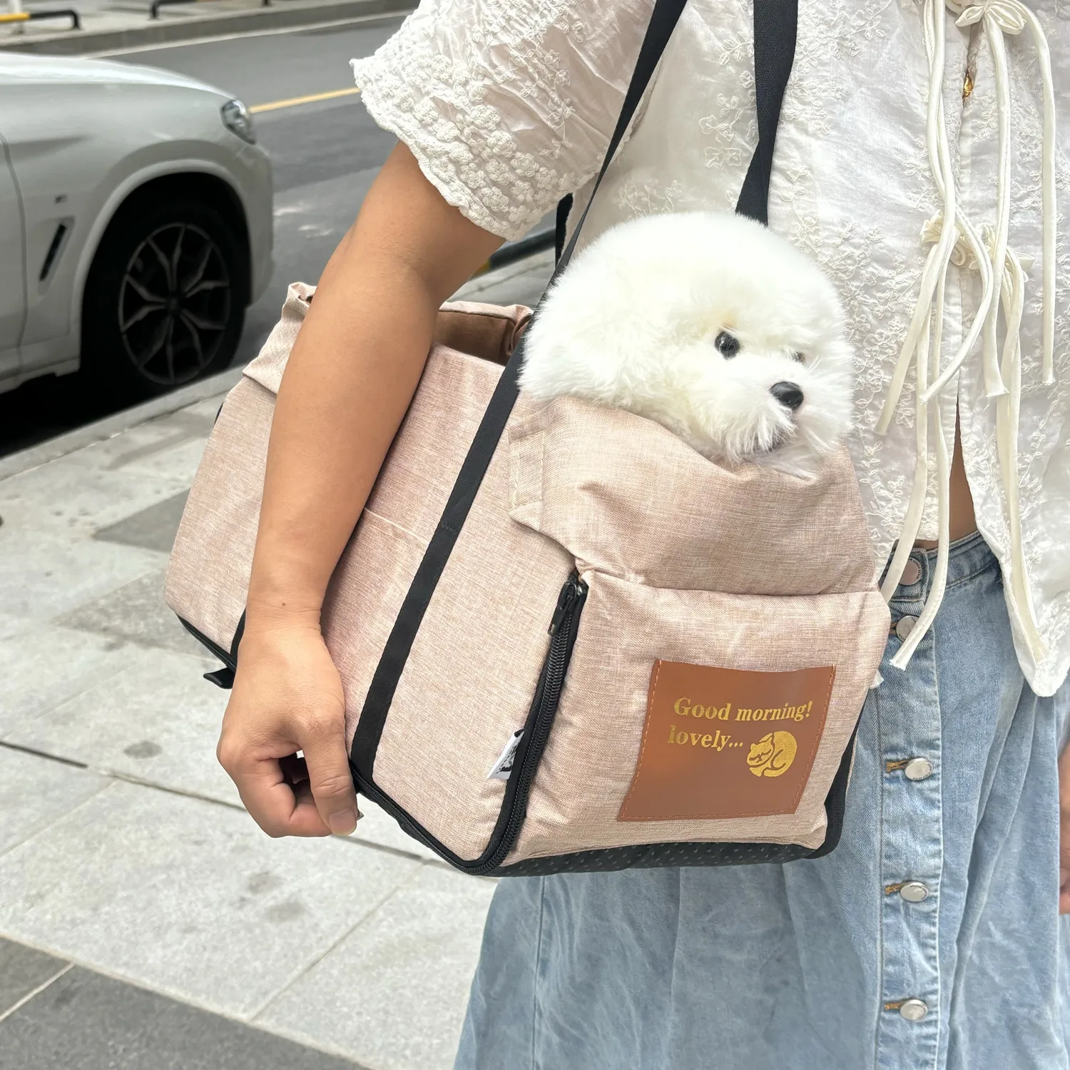 Pet Dog Car Seat Bed Car Central Seat Cat Dog Travel Portable Carrier for Safety Bag Pet Accessories 펫 여행 고양이 개 좌석 침대 운송