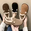 Comwarm Women's Cotton Shoes Fluffy Fuzzy Non-slips House Slides Faux Fur Plush Lined Warm Slippers For Women Indoor And Outdoor 3