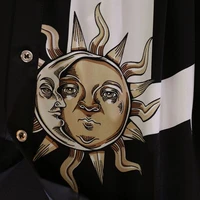 Vintage Print A-Line With Belt Loose Polo Neck Women's Dress Elegant Single-Breasted Knee Length Dresses For Women 2024 Spring - Image 6