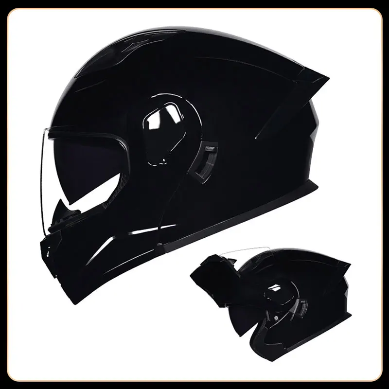 

Мотоциклетный шлем с откидной крышкой, модульный, с двойными линзами, на все лицо, в горошек, одобрен для мотоциклистов